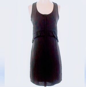 Maison Scotch Lined Black Crepe Mini Dress NWT Size Small LBD